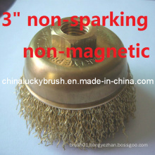 High Quality Crimped Brass Cup Brush (YY-318)